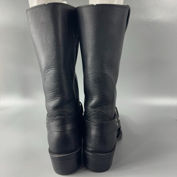 Boulet Western Style Black Leather Harness Boots Cowboy Boots, Size 8 1/2 main image 11